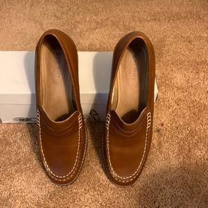 Sperry block heel penny loafers